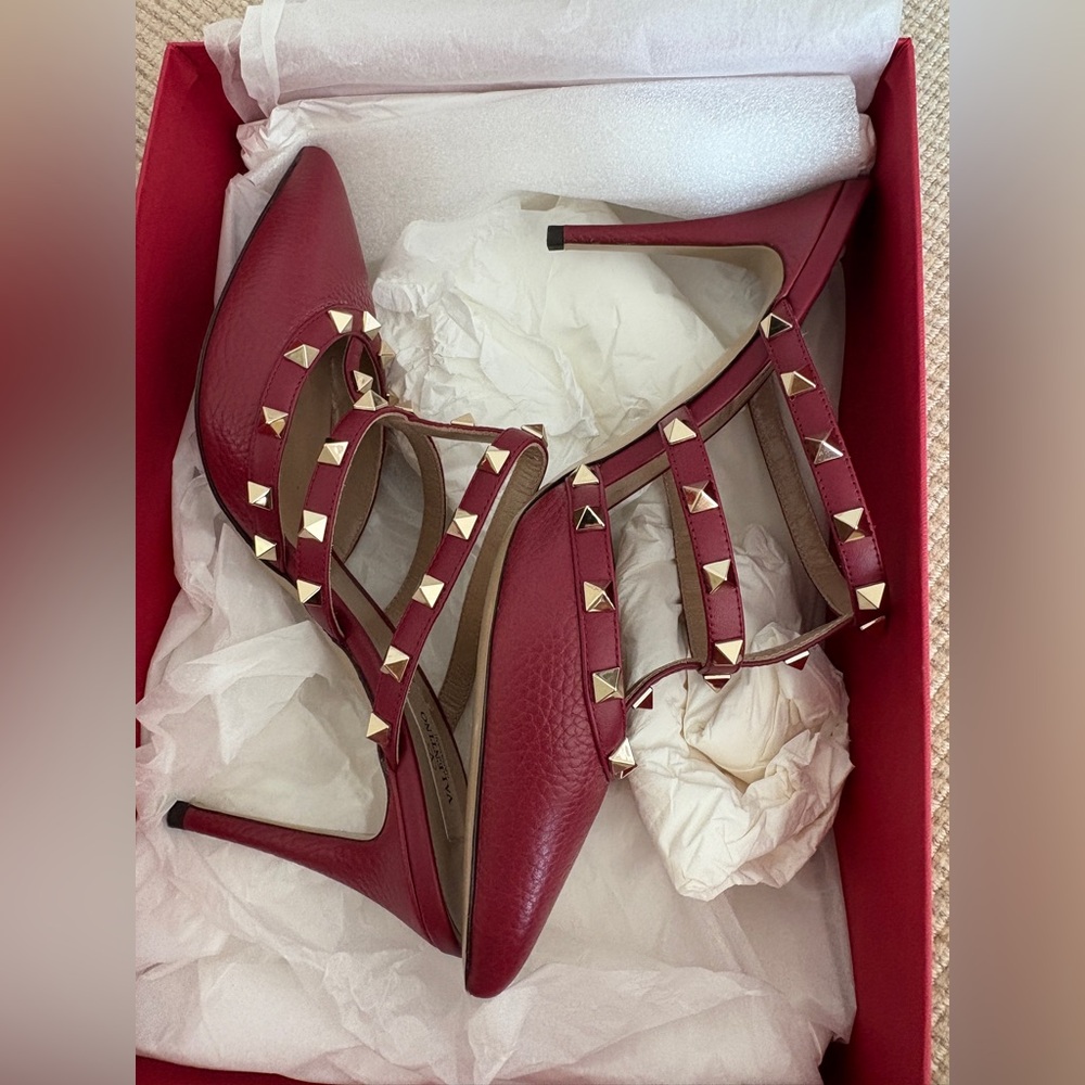 Valentino Rock Stud Heel Mule